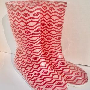 Toms PVC RainBoots Pink Size youth 5/ women7